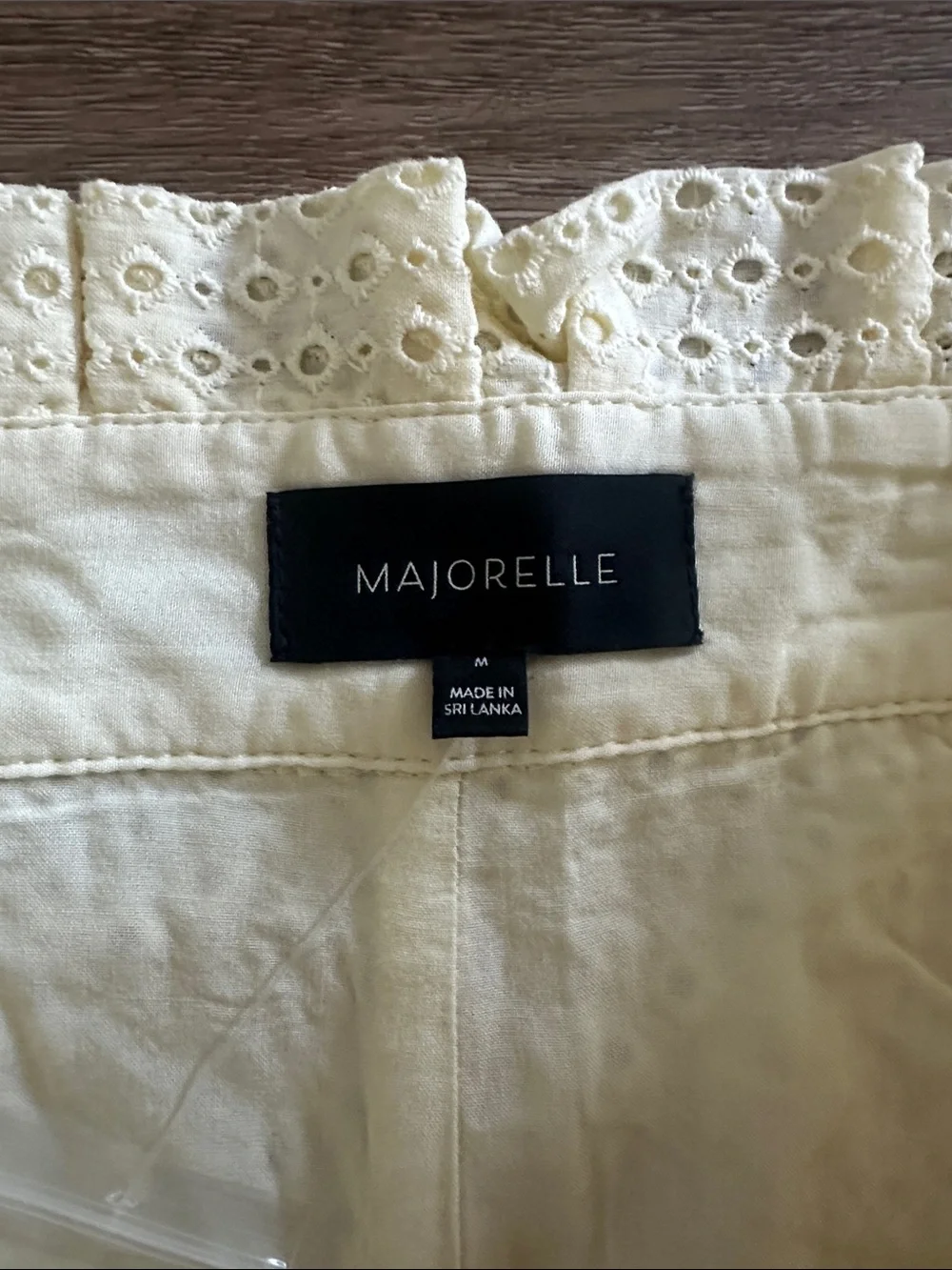 Majorelle High-Waist Eyelet Shorts in Butter Yellow